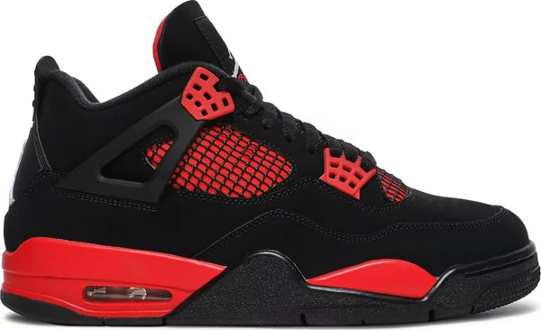 Jordan 4 black white red discount