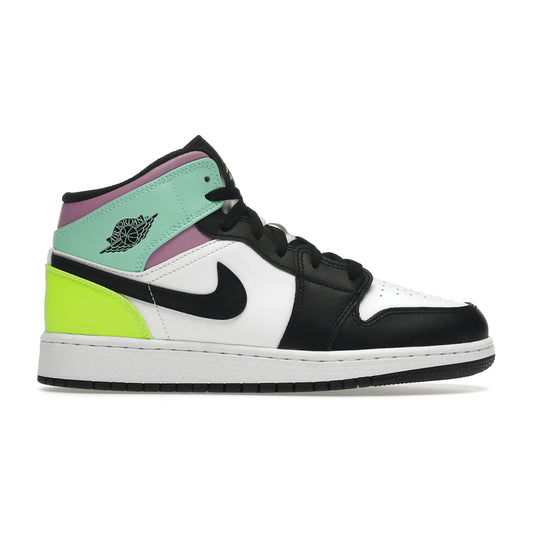 Jordan 1 Mid Pastel Noir Toe (GS)